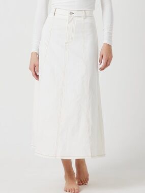 By Tess Collection Vivi Skirt Cream Size X-Small NEW